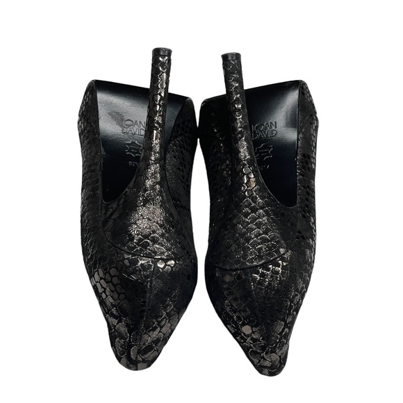 Joan & David ☀︎︎ Metallic Animal Print Platform Pumps Heels ☀︎︎ Black ☀︎︎ 8.5M - Picture 13 of 16